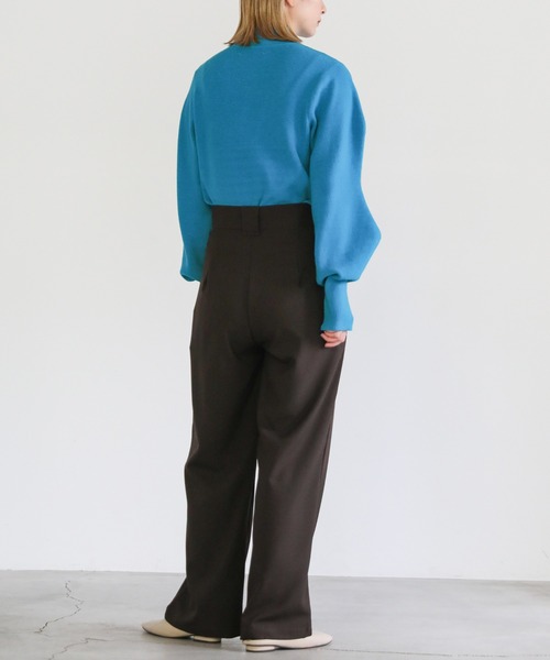 select MOCA（セレクトモカ）の「デザインスリーブニットプルオーバー（ニット/セーター・レディース・ブラック/オレンジ/グリーン/ブルー・FREE）」の17枚目の写真