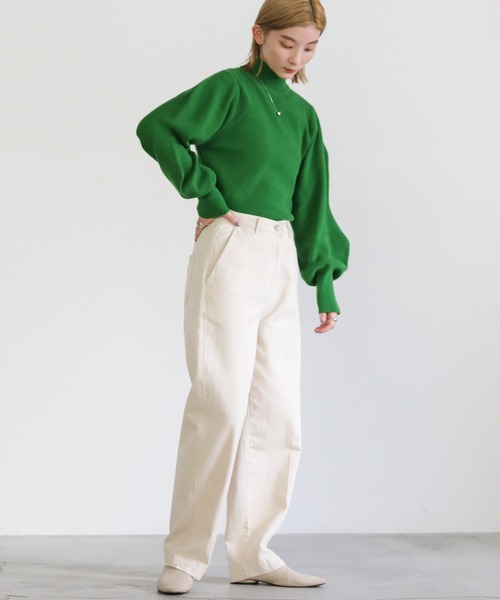 メルカ様セレクト デザインスリーブニットプルオーバー（ニット/セーター）｜select MOCA