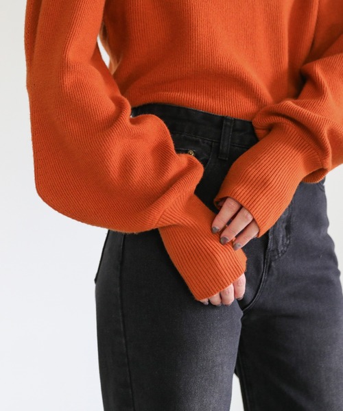 デザインスリーブニットプルオーバー（ニット/セーター）｜select MOCA