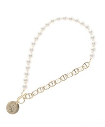 UNTITLED | 2WAYコインフェイクパールネックレス(ネックレス)