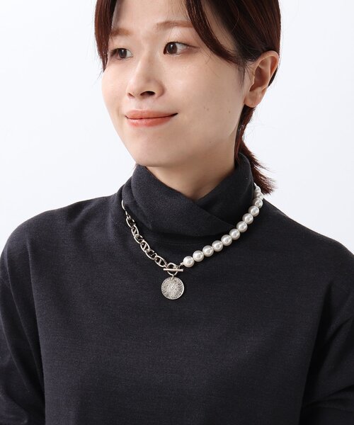 UNTITLED（アンタイトル）の「◆2WAYコインフェイクパールネックレス（ネックレス・レディース・ゴールド系4・00）」の5枚目の写真
