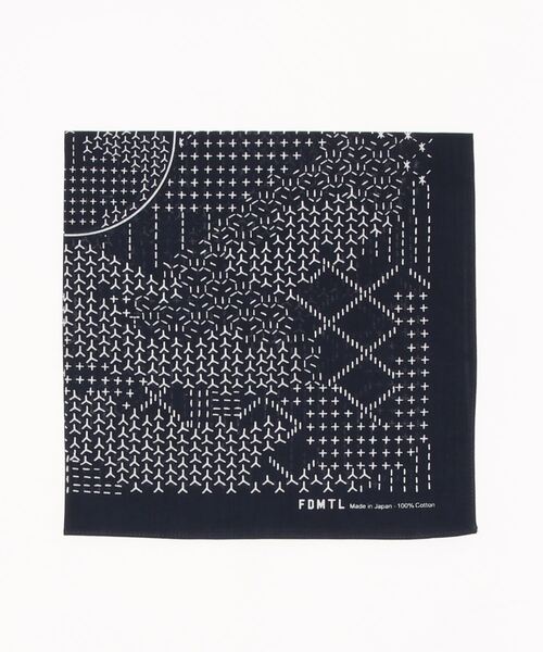 FDMTL(ファンダメンタル)の「FDMTL/ファンダメンタル/Bandana SASHIKO(バンダナ/スカーフ・メンズ・ブラック/ネイビー/イエロー/レッド・FREE)」の3枚目の写真
