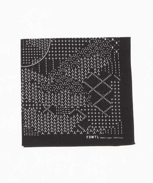 FDMTL(ファンダメンタル)の「FDMTL/ファンダメンタル/Bandana SASHIKO(バンダナ/スカーフ・メンズ・ブラック/ネイビー/イエロー/レッド・FREE)」の2枚目の写真