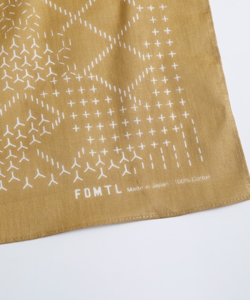 FDMTL(ファンダメンタル)の「FDMTL/ファンダメンタル/Bandana SASHIKO(バンダナ/スカーフ・メンズ・ブラック/ネイビー/イエロー/レッド・FREE)」の7枚目の写真