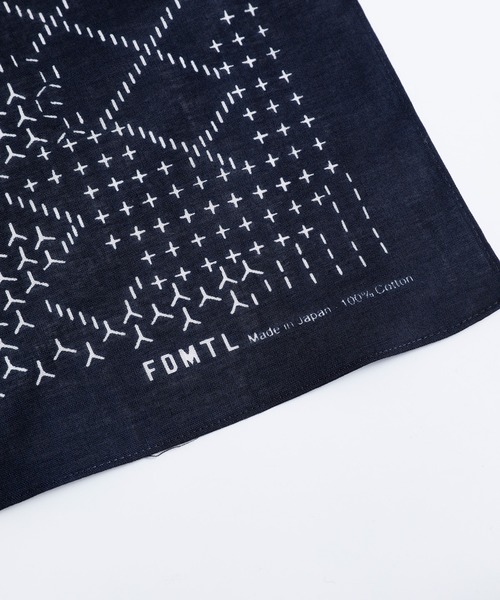 FDMTL(ファンダメンタル)の「FDMTL/ファンダメンタル/Bandana SASHIKO(バンダナ/スカーフ・メンズ・ブラック/ネイビー/イエロー/レッド・FREE)」の5枚目の写真