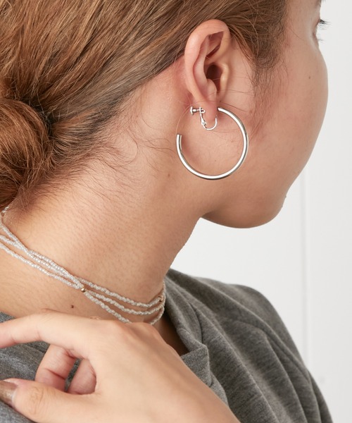 Omekashi（オメカシ）の「ミドルフープイヤリング（イヤリング・レディース・ゴールド/シルバー・ONE SIZE）」の9枚目の写真