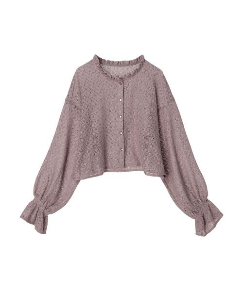 SLURR（スラ―）の「レースボリュームスリーブブラウス（シャツ/ブラウス・レディース・モカ/ライトベージュ・FREE）」の21枚目の写真