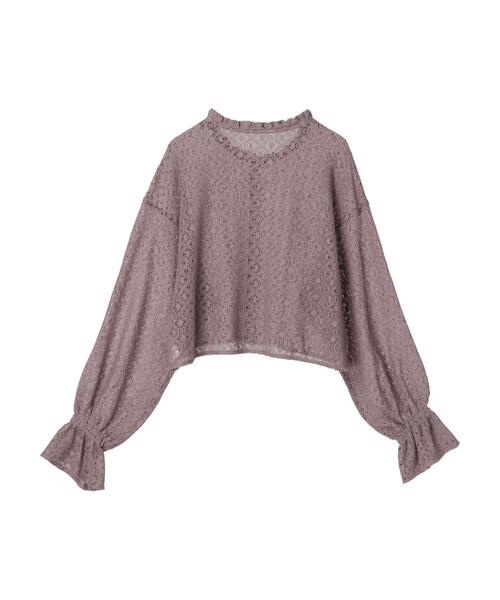 SLURR（スラ―）の「レースボリュームスリーブブラウス（シャツ/ブラウス・レディース・モカ/ライトベージュ・FREE）」の20枚目の写真