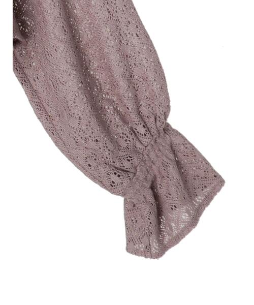 SLURR（スラ―）の「レースボリュームスリーブブラウス（シャツ/ブラウス・レディース・モカ/ライトベージュ・FREE）」の18枚目の写真