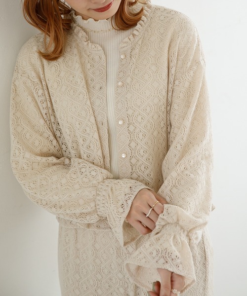 SLURR（スラ―）の「レースボリュームスリーブブラウス（シャツ/ブラウス・レディース・モカ/ライトベージュ・FREE）」の2枚目の写真