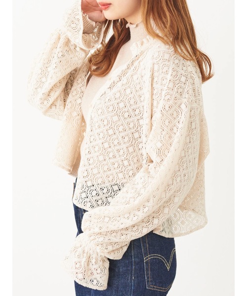 SLURR（スラ―）の「レースボリュームスリーブブラウス（シャツ/ブラウス・レディース・モカ/ライトベージュ・FREE）」の10枚目の写真