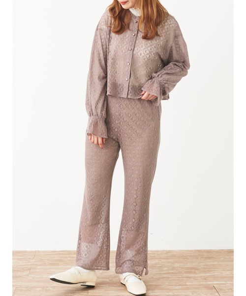 SLURR（スラ―）の「レースボリュームスリーブブラウス（シャツ/ブラウス・レディース・モカ/ライトベージュ・FREE）」の8枚目の写真