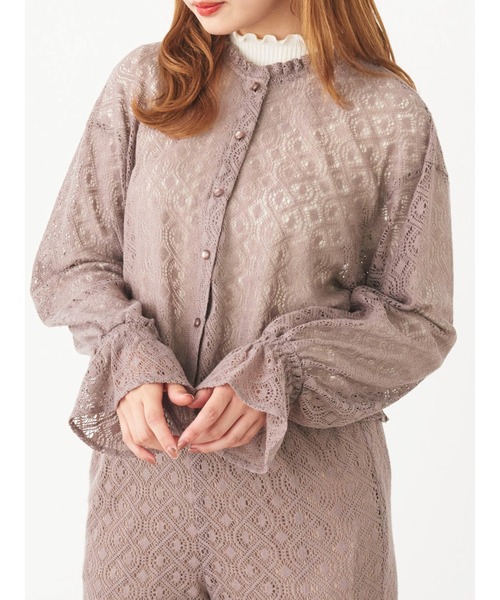 SLURR（スラ―）の「レースボリュームスリーブブラウス（シャツ/ブラウス・レディース・モカ/ライトベージュ・FREE）」の3枚目の写真