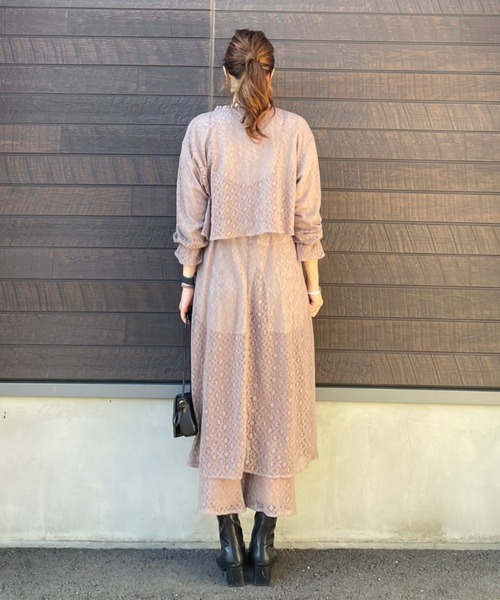 SLURR（スラ―）の「レースボリュームスリーブブラウス（シャツ/ブラウス・レディース・モカ/ライトベージュ・FREE）」の12枚目の写真