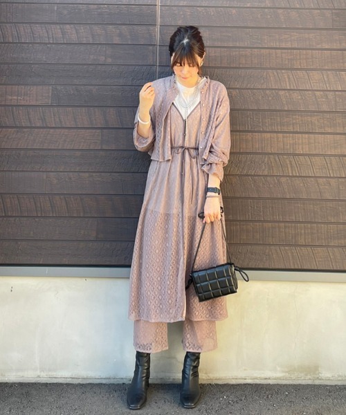 SLURR（スラ―）の「レースボリュームスリーブブラウス（シャツ/ブラウス・レディース・モカ/ライトベージュ・FREE）」の14枚目の写真