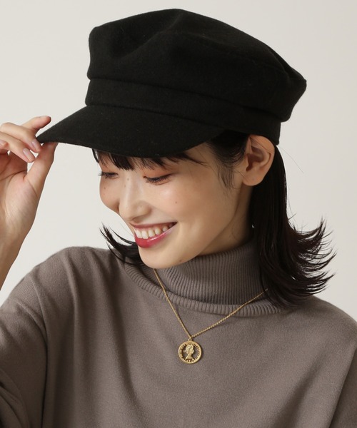 NATURAL BEAUTY BASIC（ナチュラルビューティーベーシック）の「ウインターマリンキャスケット/0171295970（キャスケット・レディース・ブラック/ベージュ・FREE）」の2枚目の写真