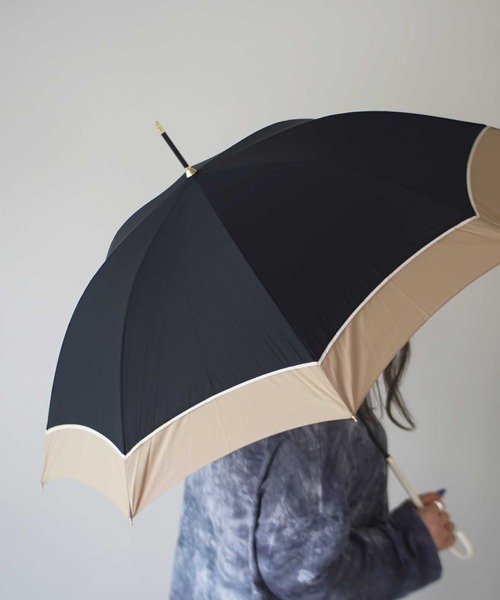ammy.（エイミードット）の「【 ammy. / エイミードット 】バイカラー 長傘（長傘・レディース・ネイビー/ブラック/ホワイト/ピンク・FREE）」の3枚目の写真