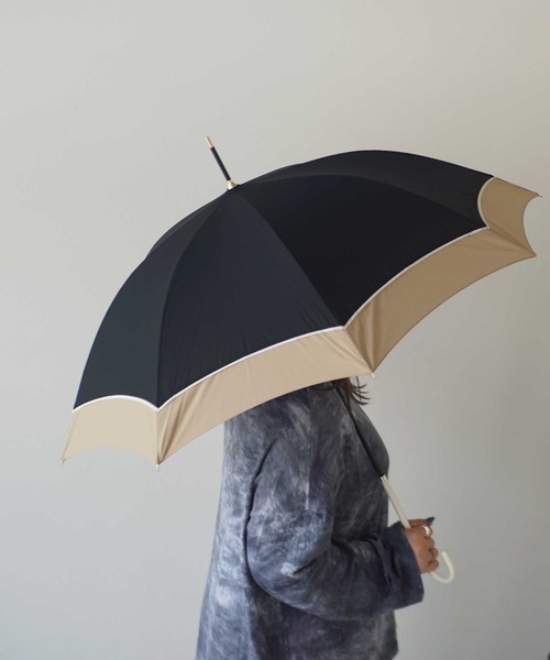 ammy.（エイミードット）の「【 ammy. / エイミードット 】バイカラー 長傘（長傘・レディース・ネイビー/ブラック/ホワイト/ピンク・FREE）」の5枚目の写真