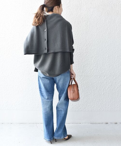 SHIPS（シップス）の「ウールカシミヤクルーネックプルオーバー2◆（ニット/セーター・レディース・グリーン/ピンク/ダークグレー/ベージュ・38/36）」の17枚目の写真