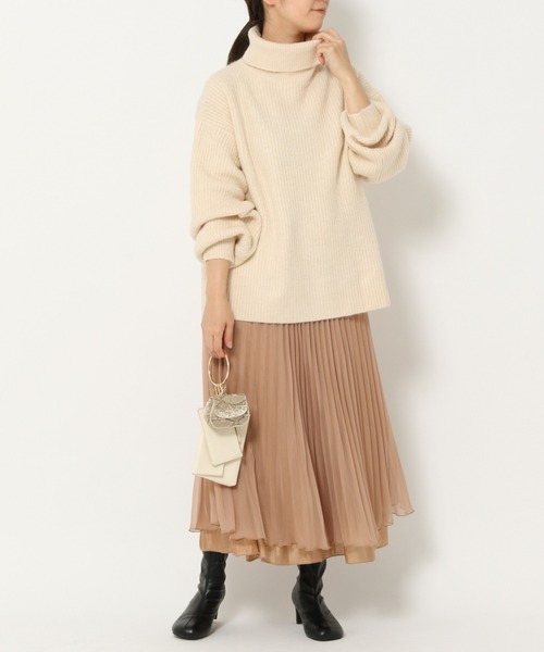 mysty woman(ミスティウーマン)の「【天然アロマサシェ付き】ふわもち畦編みタートルニット 239955(ニット/セーター・レディース・アイボリー/チャコール/モカ/ピンク系その他・FREE)」の22枚目の写真