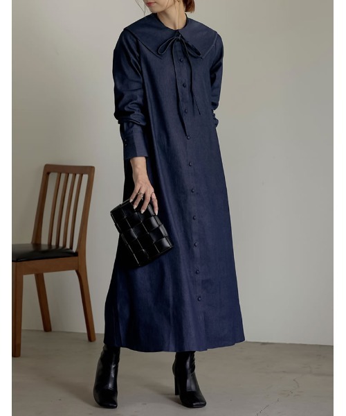 マルチway襟付きライトデニムシャツワンピース シャツワンピース Re Edit リエディ のファッション通販 Zozotown マルチway襟付きライトデニムシャツワンピース シャツワンピース Re Edit リエディ のファッション通販 Zozotown
