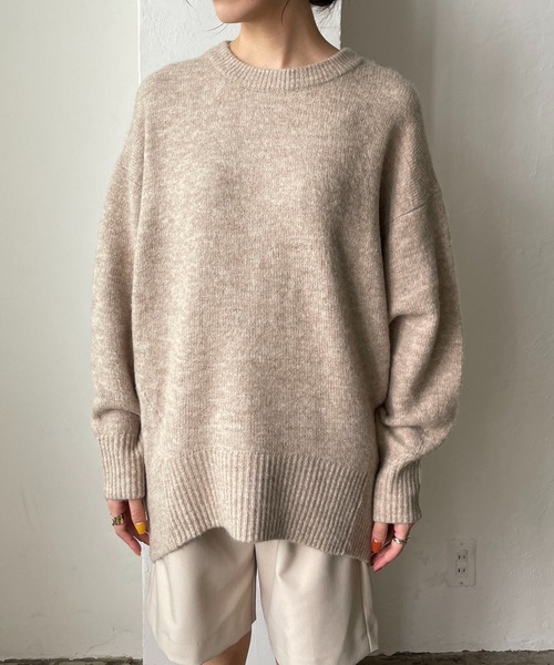 CAPRICIEUX LE'MAGE（カプリシューレマージュ）の「〈WEB・一部店舗限定もちふわニット（ニット/セーター・レディース・アイボリー/ブラック/ベージュ・FREE）」の16枚目の写真