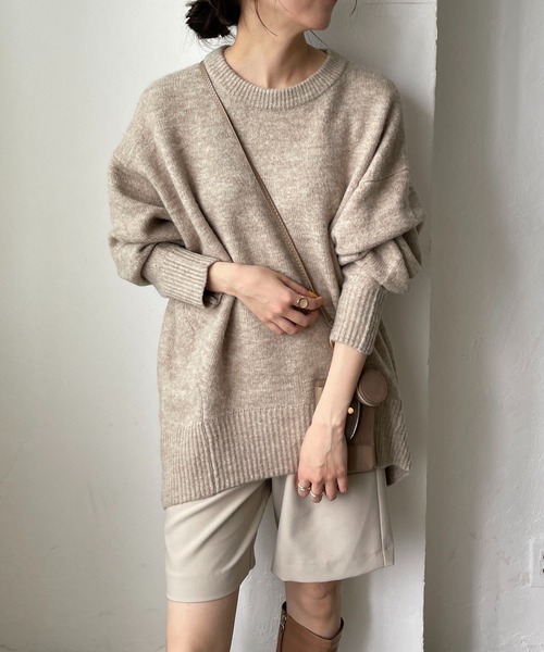 CAPRICIEUX LE'MAGE（カプリシューレマージュ）の「〈WEB・一部店舗限定もちふわニット（ニット/セーター・レディース・アイボリー/ブラック/ベージュ・FREE）」の20枚目の写真