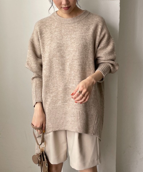 CAPRICIEUX LE'MAGE（カプリシューレマージュ）の「〈WEB・一部店舗限定もちふわニット（ニット/セーター・レディース・アイボリー/ブラック/ベージュ・FREE）」の17枚目の写真