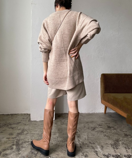 CAPRICIEUX LE'MAGE（カプリシューレマージュ）の「〈WEB・一部店舗限定もちふわニット（ニット/セーター・レディース・アイボリー/ブラック/ベージュ・FREE）」の13枚目の写真