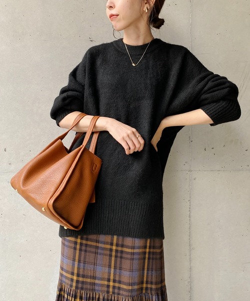 CAPRICIEUX LE'MAGE（カプリシューレマージュ）の「〈WEB・一部店舗限定もちふわニット（ニット/セーター・レディース・アイボリー/ブラック/ベージュ・FREE）」の21枚目の写真