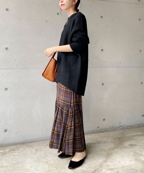 CAPRICIEUX LE'MAGE（カプリシューレマージュ）の「〈WEB・一部店舗限定もちふわニット（ニット/セーター・レディース・アイボリー/ブラック/ベージュ・FREE）」の6枚目の写真