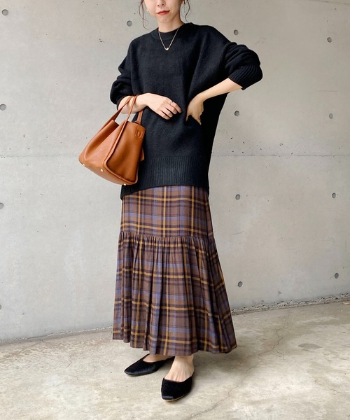 CAPRICIEUX LE'MAGE（カプリシューレマージュ）の「〈WEB・一部店舗限定もちふわニット（ニット/セーター・レディース・アイボリー/ブラック/ベージュ・FREE）」の14枚目の写真