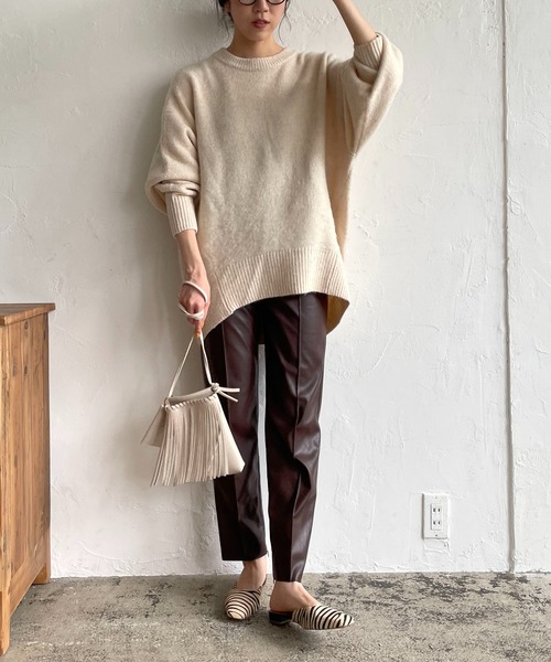 CAPRICIEUX LE'MAGE（カプリシューレマージュ）の「〈WEB・一部店舗限定もちふわニット（ニット/セーター・レディース・アイボリー/ブラック/ベージュ・FREE）」の7枚目の写真