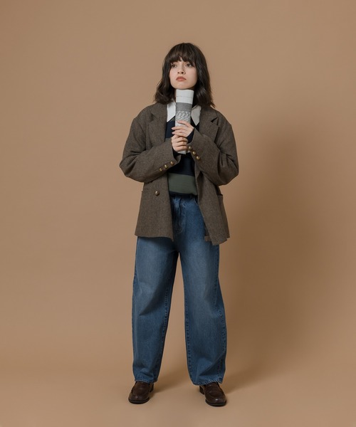 MUHET(ミュエータ)の「裏毛ラガーシャツスウェット(スウェット・レディース・ベージュ/カーキ/イエロー・SMALL/MEDIUM/LARGE)」の17枚目の写真