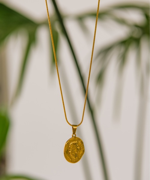 muku（ムク）の「金属アレルギー対応 2wayコインチェーンネックレス / サージカルステンレス/316L（ネックレス・レディース・ゴールド/シルバー・45cm/52cm）」の4枚目の写真