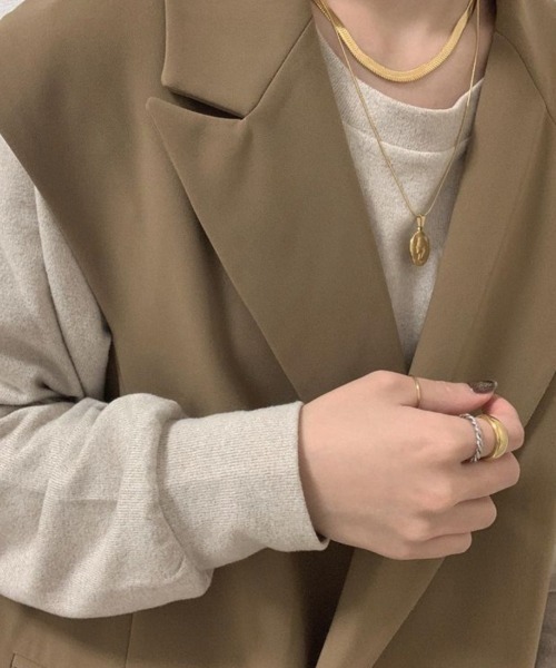 muku（ムク）の「金属アレルギー対応 2wayコインチェーンネックレス / サージカルステンレス/316L（ネックレス・レディース・ゴールド/シルバー・45cm/52cm）」の6枚目の写真