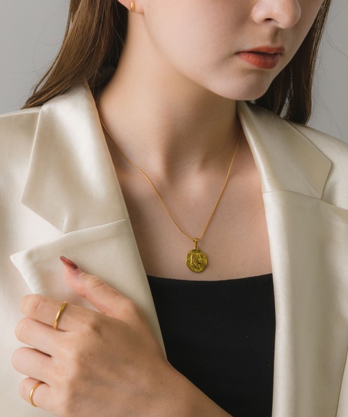 muku（ムク）の「金属アレルギー対応 2wayコインチェーンネックレス / サージカルステンレス/316L（ネックレス・レディース・ゴールド/シルバー・45cm/52cm）」の14枚目の写真