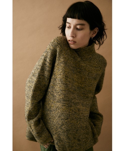 BLACK BY MOUSSY（ブラックバイマウジー）の「mix yarn turtle knit