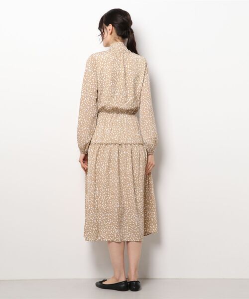 KOBE LETTUCE（コウベレタス）の「2wayワイドボウタイワンピース[E2946]（ワンピース・レディース・ブラック/ベージュ・FREE）」の3枚目の写真