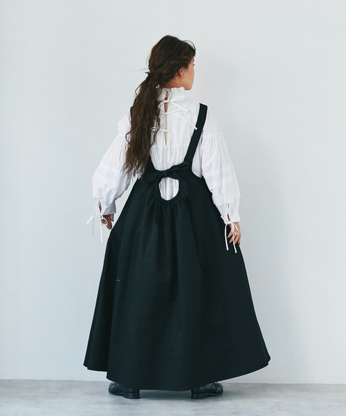 and R（アンドアール）の「うしろリボンワンピース（ジャンパースカート・レディース・ベージュ/ブラック・FREE）」の18枚目の写真