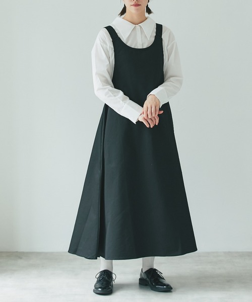 and R（アンドアール）の「うしろリボンワンピース（ジャンパースカート・レディース・ベージュ/ブラック・FREE）」の21枚目の写真