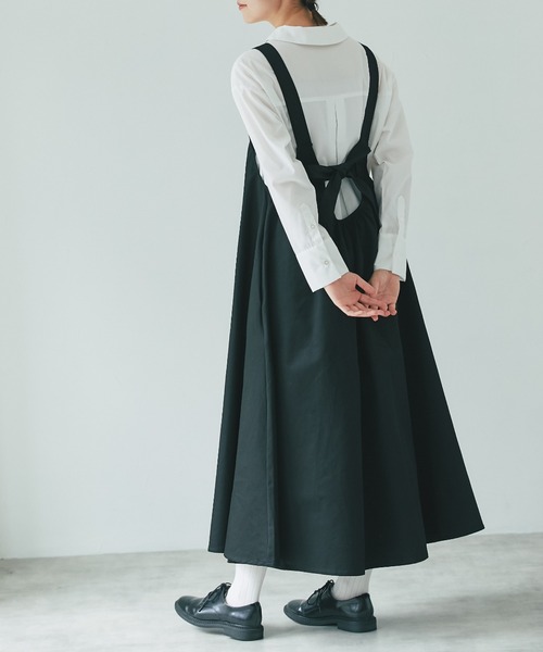 and R（アンドアール）の「うしろリボンワンピース（ジャンパースカート・レディース・ベージュ/ブラック・FREE）」の22枚目の写真