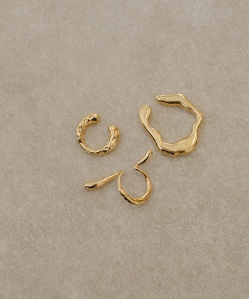 Kastane（カスタネ）の「【fiw.】ニュアンスイヤカフ3set（イヤーカフ・レディース・シルバー/ゴールド・FREE）」の2枚目の写真