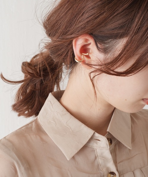 Kastane（カスタネ）の「【fiw.】ニュアンスイヤカフ3set（イヤーカフ・レディース・シルバー/ゴールド・FREE）」の4枚目の写真