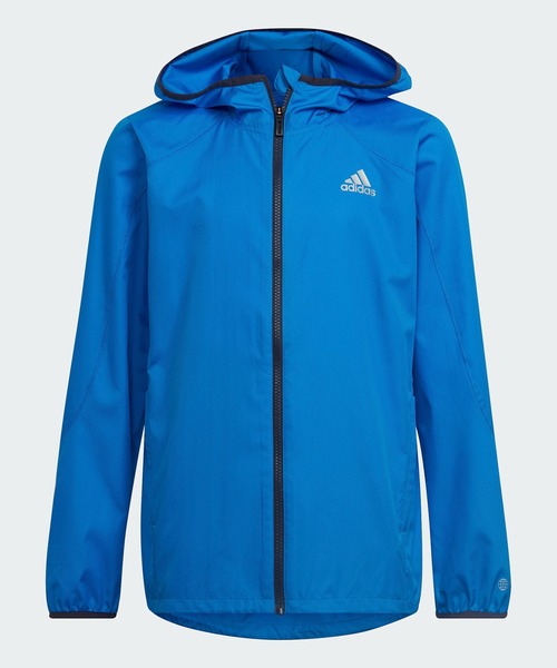 adidas(アディダス)の「WIND. RDY ウインドブレーカージャケット / アディダス adidas(ナイロンジャケット・キッズ・ブラック×ホワイト/ブルー・150/160/130/140)」の2枚目の写真