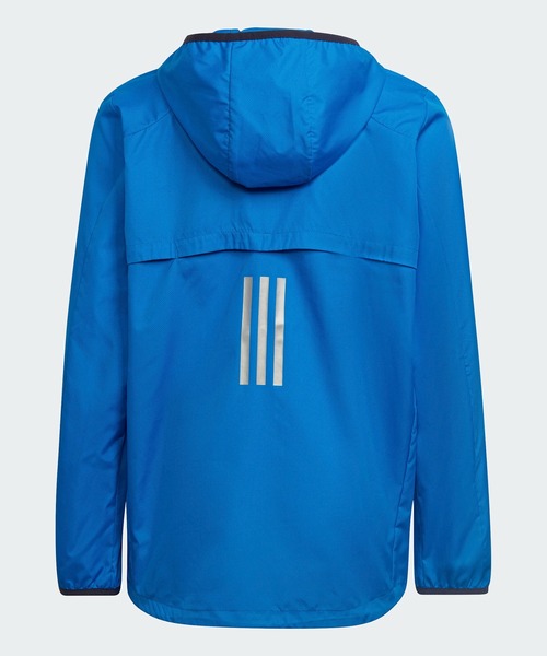 adidas(アディダス)の「WIND. RDY ウインドブレーカージャケット / アディダス adidas(ナイロンジャケット・キッズ・ブラック×ホワイト/ブルー・150/160/130/140)」の9枚目の写真