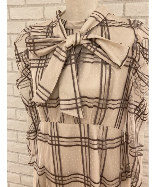 Rirandture（リランドチュール）の「ドットチュールチェックワンピース