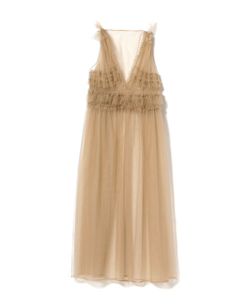 Ray BEAMS（レイビームス）の「Chika Kisada × Ray BEAMS / 別注 チュール ドレス（ワンピース・レディース・ベージュ/レッド・ONE SIZE）」の3枚目の写真