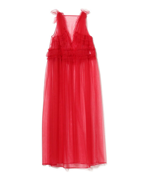 Ray BEAMS（レイビームス）の「Chika Kisada × Ray BEAMS / 別注 チュール ドレス（ワンピース・レディース・ベージュ/レッド・ONE SIZE）」の9枚目の写真