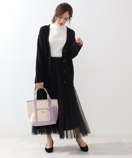 DRESKIP(ドレスキップ)の「◆【Lee別注】ポーチ付きトート(トートバッグ・レディース・グレー/ブラック/ベージュ/ライトパープル・00)」の8枚目の写真